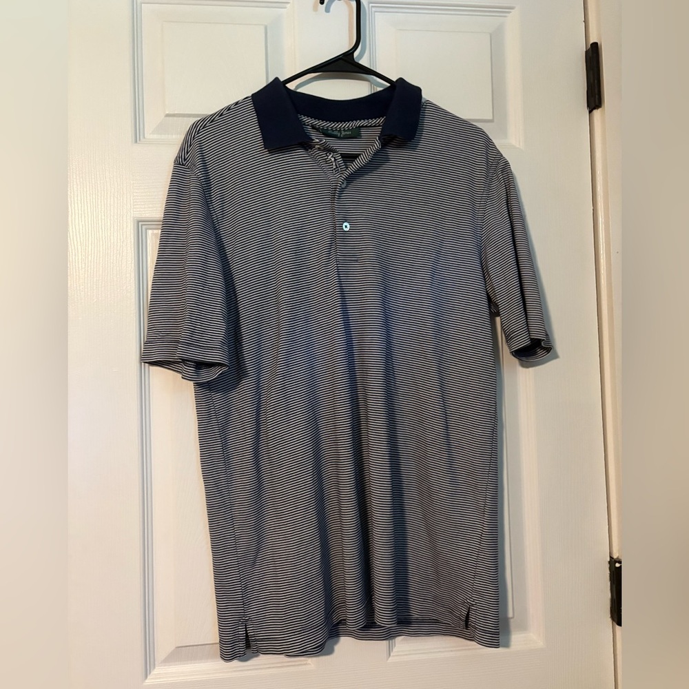 Bobby Jones Navy and White Polo Shirt